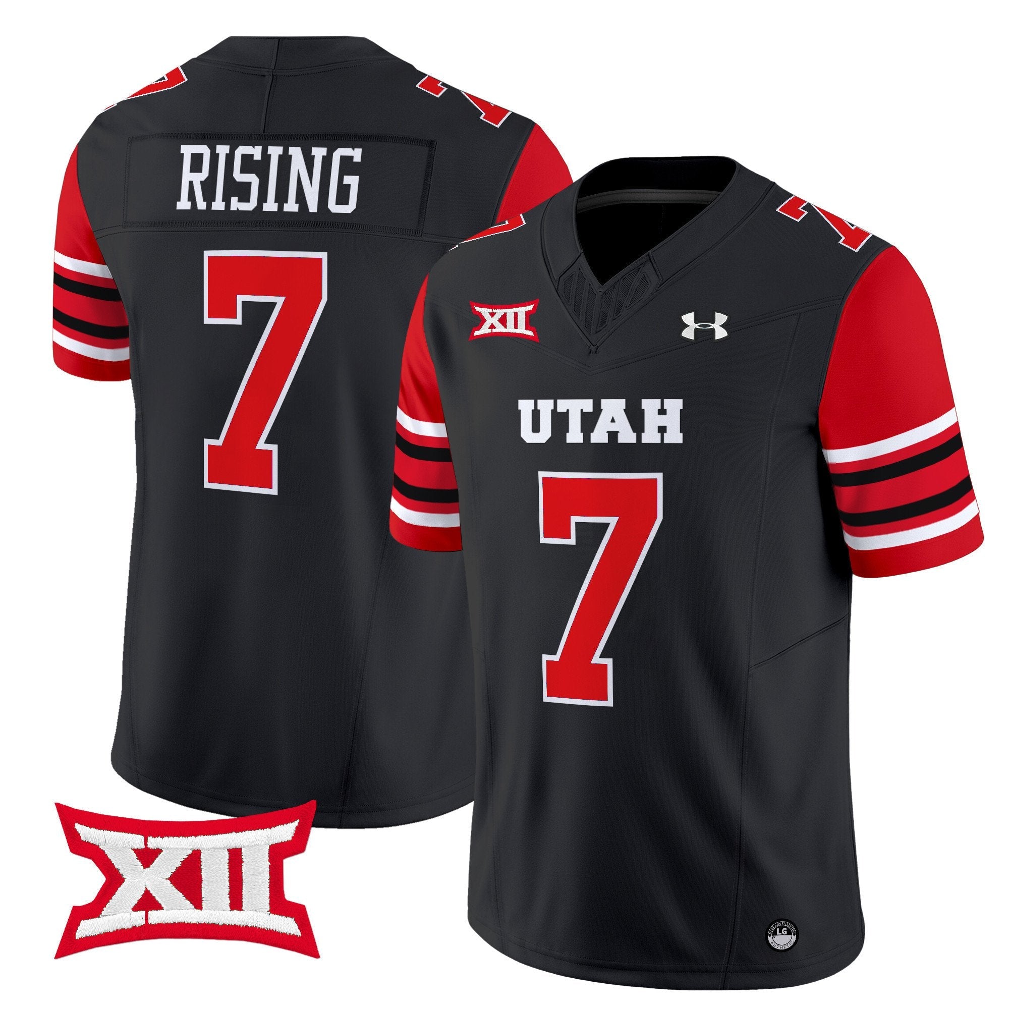 Cameron Rising Jersey #7 Utah Utes 2025 Vapor Limited Stitched Black