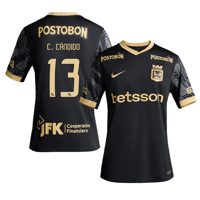 Camilo Cándido 13 Atlético Nacional 2025-26 Away Men Jersey – Black
