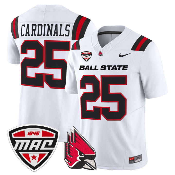 Cardinals Jersey #25 Ball State Cardinals 2025 Limited Stitched