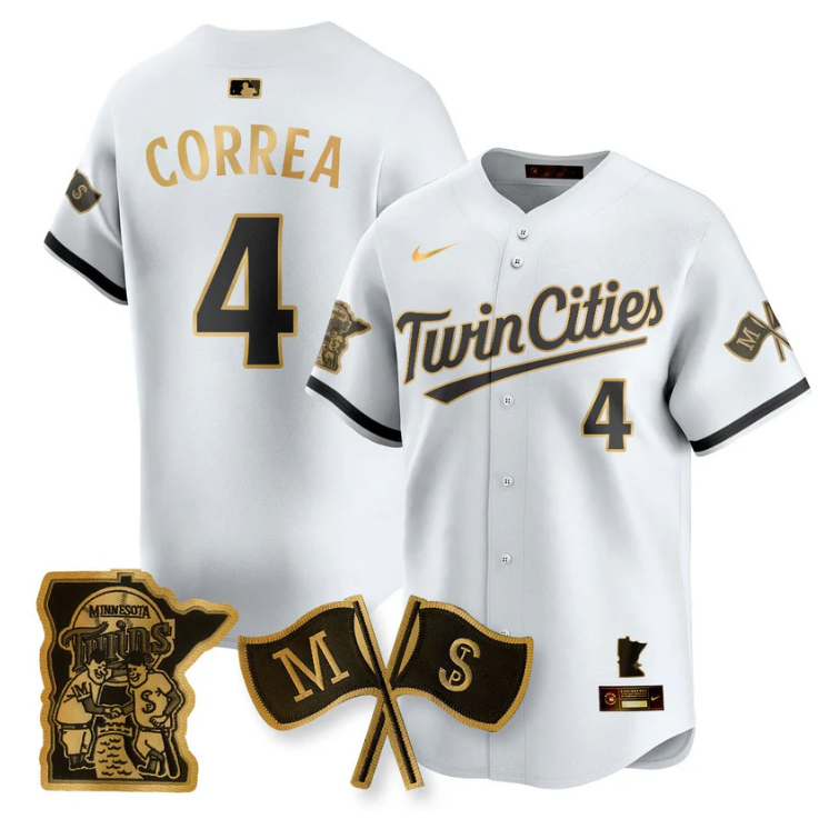 Carlos Correa Jersey #4 Minnesota Twins Alternate Limited Stitched White