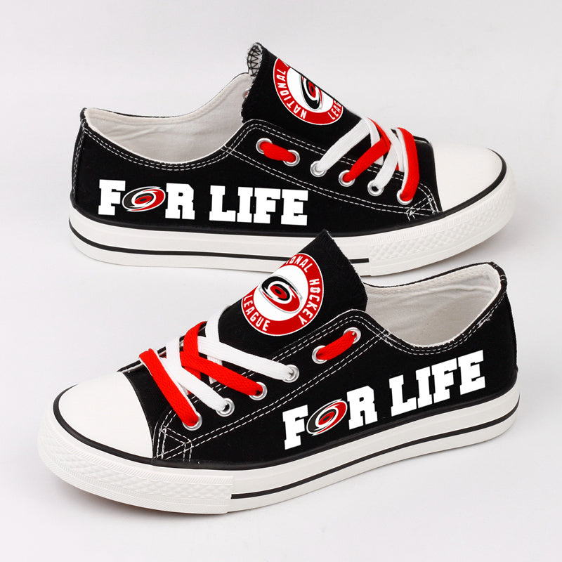 Carolina Hurricanes Low Top Canvas Sport Sneakers Shoes For Men Women Fans