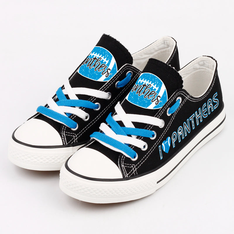 Carolina Panthers Low Top Canvas Sport Sneakers Shoes For Men Women Fans