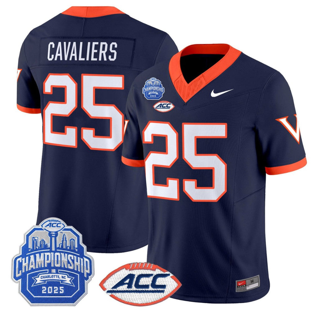 Cavaliers Jersey #25 Virginia Cavaliers 2025 ACC Championship Stitched