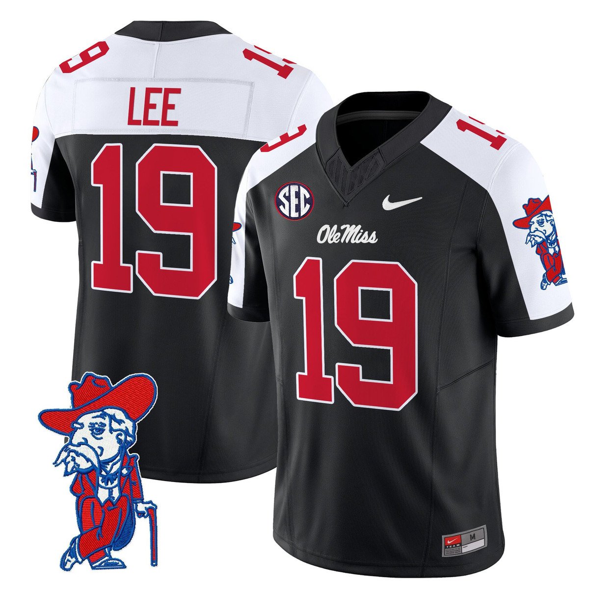 Cayden Lee Jersey #19 Ole Miss Rebels 2025 Limited V2 Stitched Black Alternate