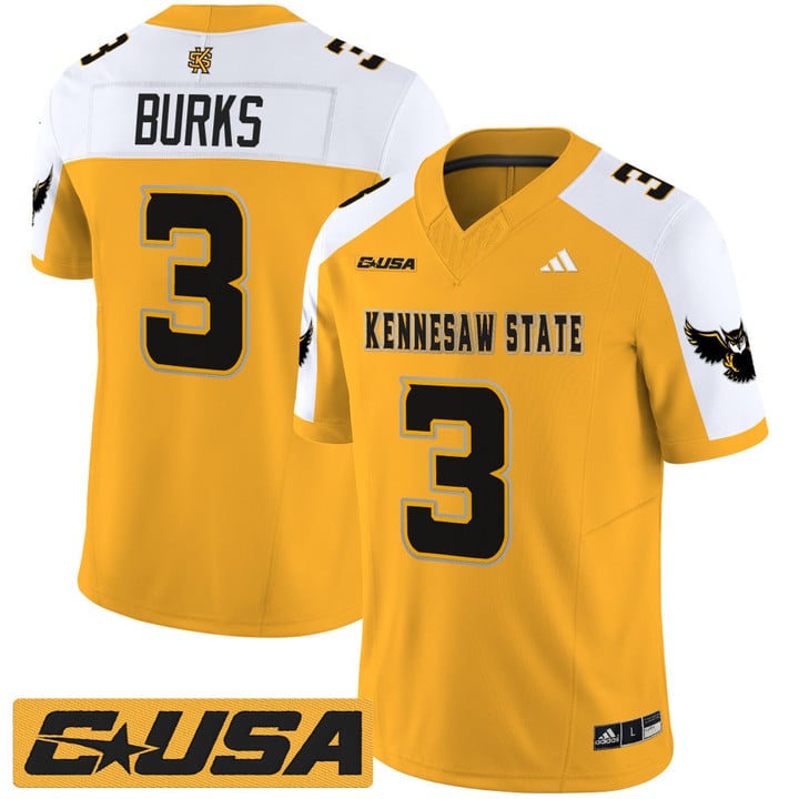 Chandler Burks Jersey #3 Kennesaw State Owls 2025 Vapor Stitched