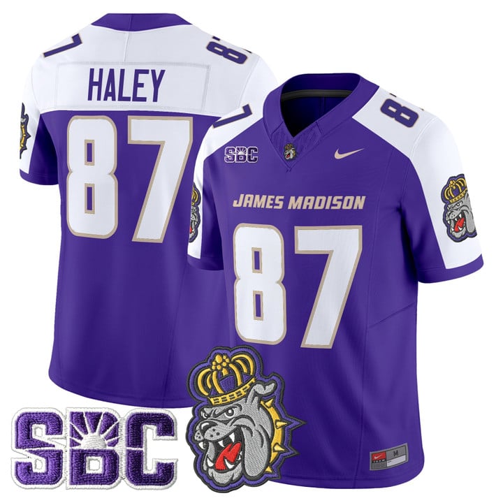 Charles Haley Jersey #87 James Madison Dukes 2025 Vapor Limited Stitched