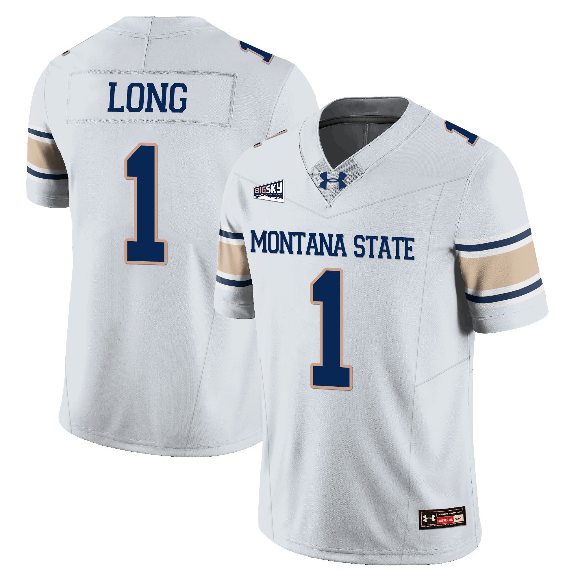 Chris Long Jersey #1 Montana State Bobcat Football 2025 Stitched White