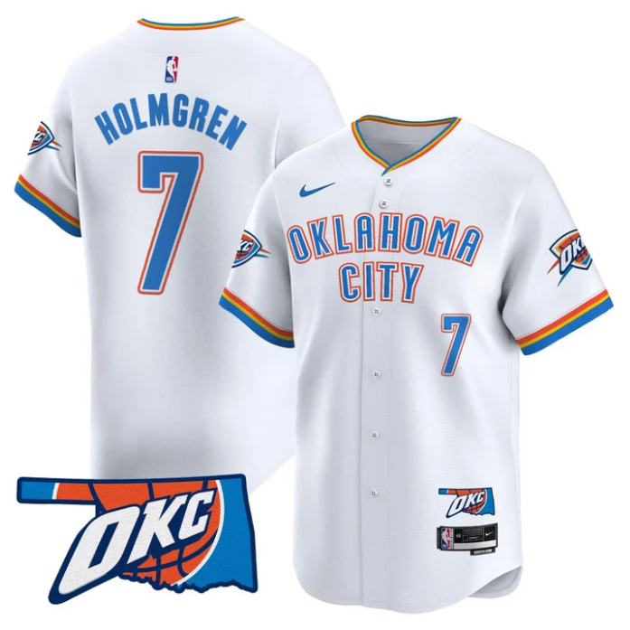 Chet Holmgren Jersey #7 Oklahoma City Thunder Vapor Baseball Stitched Association