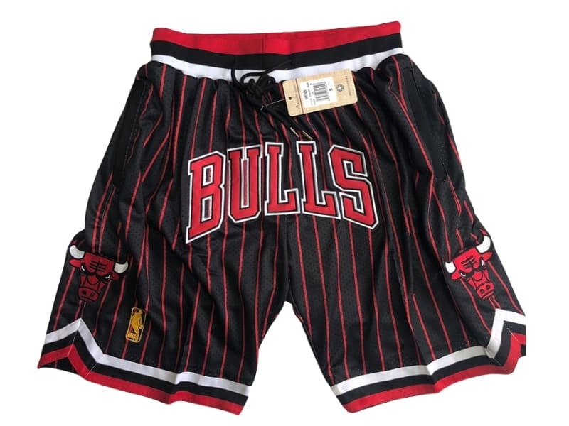 Chicago Bulls Black Stripe “BULL” Shorts