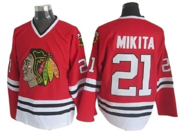 Chicago Blackhawks #21 Stan Mikita Vintage CCM Jersey -White