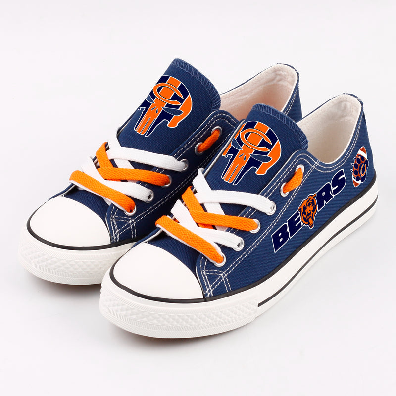 Chicago Bears Low Top Canvas Sport Sneakers Shoes For Men Women Fans