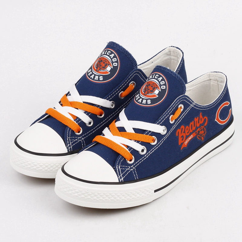Chicago Bears Low Top Canvas Sport Sneakers Shoes For Men Women Fans