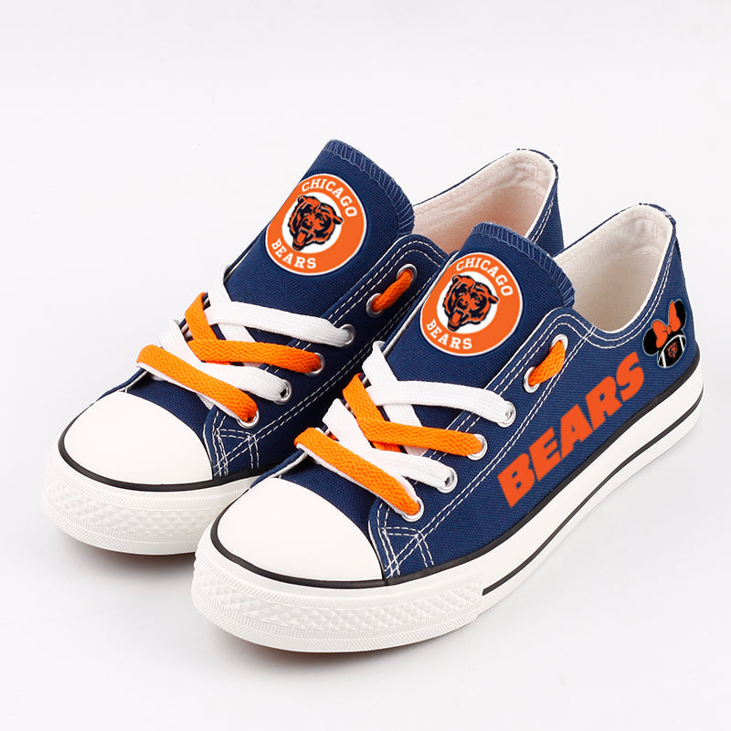 Chicago Bears Low Top Canvas Sport Sneakers Shoes For Men Women Fans