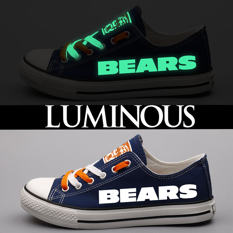 Chicago Bears Low Top Canvas Sport Sneakers Shoes For Men Women Fans