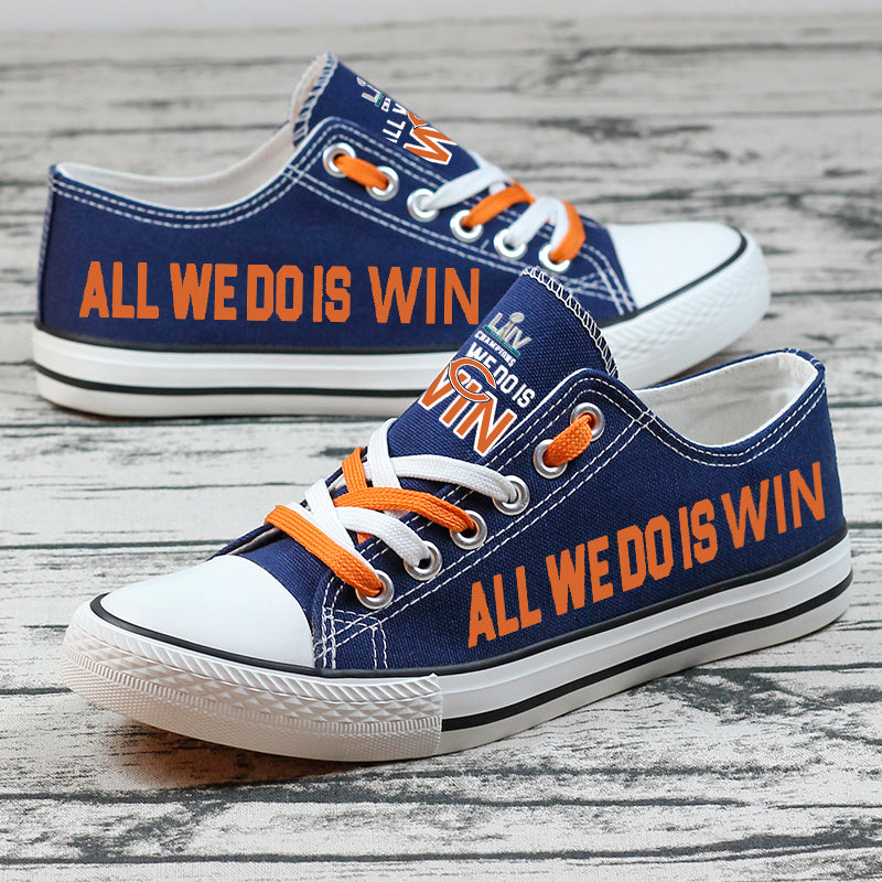Chicago Bears  Low Top Canvas Sport Sneakers Shoes For Men Women Fans