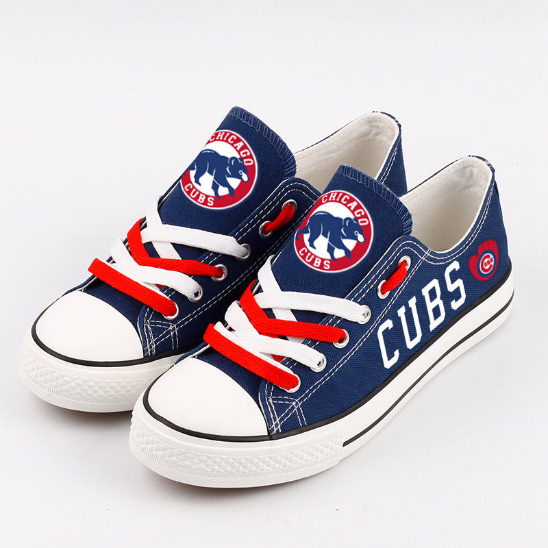 Chicago Cubs Limited Print Low Top Canvas Shoes Sport Sneakers For Men Women Fans