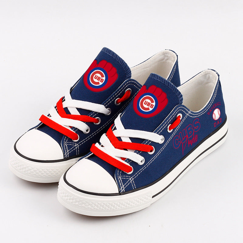 Chicago Cubs Limited Print Low Top Canvas Shoes Sport Sneakers For Men Women Fans