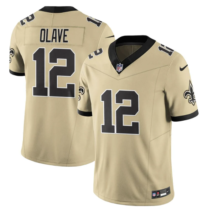 Chris Olave Jersey #12 Alternate Vapor Limited Football All Stitched Gold