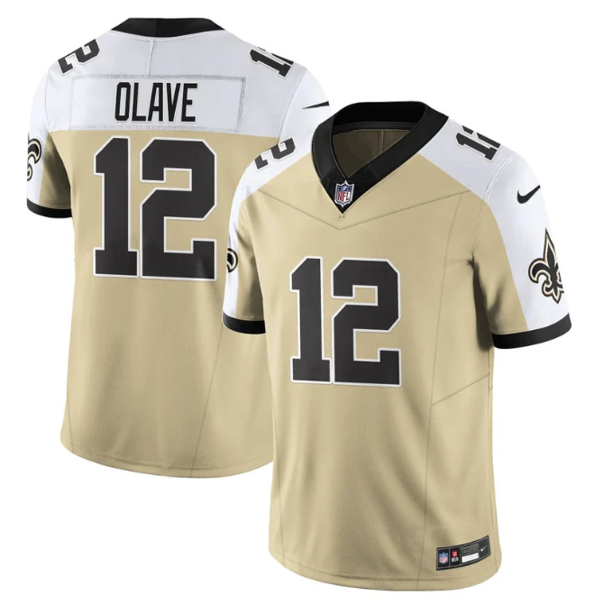 Chris Olave Jersey #12 Alternate Vapor Limited Football All Stitched Gold Alter