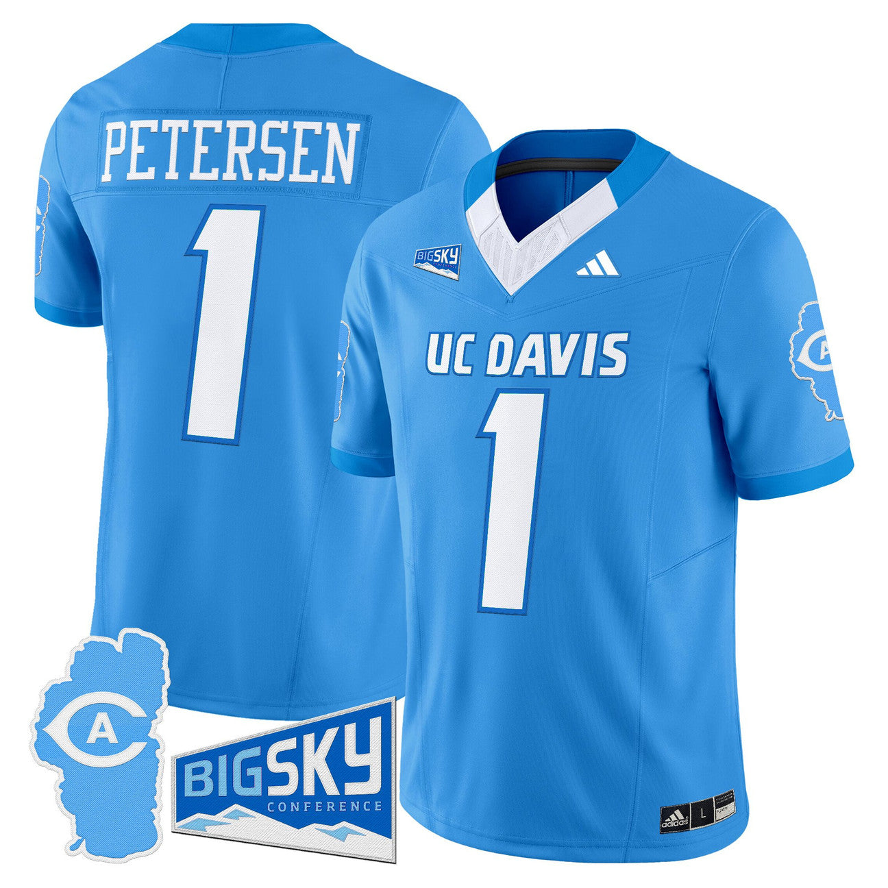 Chris Petersen Jersey #1 UC Davis Aggies 2025 Lake Tahoe Patch