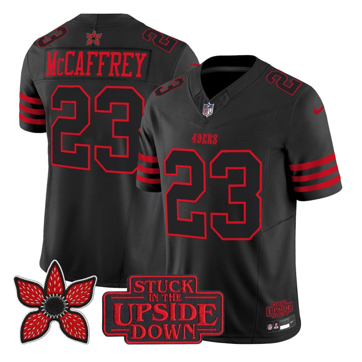 Christian McCaffrey Jersey #23 Stranger Things Edition Vapor Limited Stitched