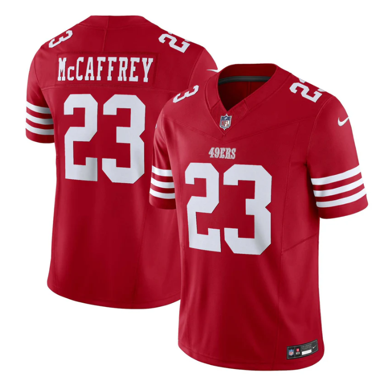 Christian McCaffrey Jersey #23 49ers Vapor Limited All Stitched