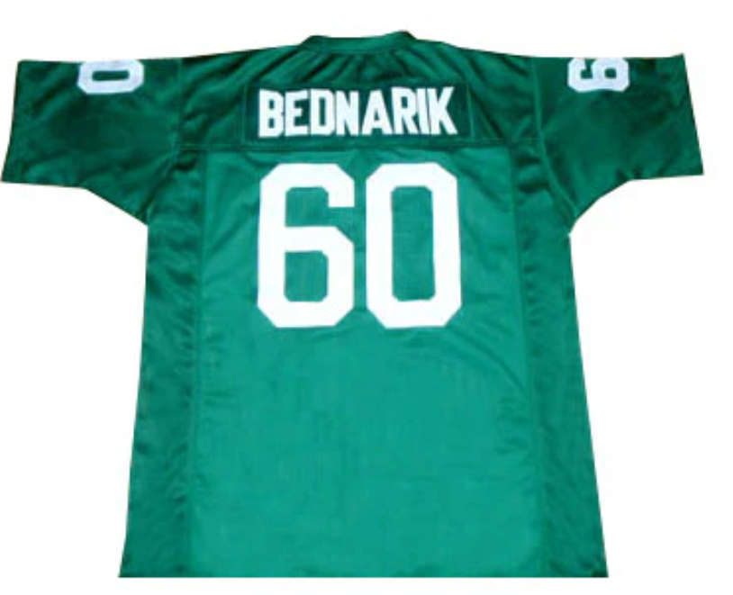 Chuck Bednarik Jersey Philadelphia Eagles Custom Throwback Football Green