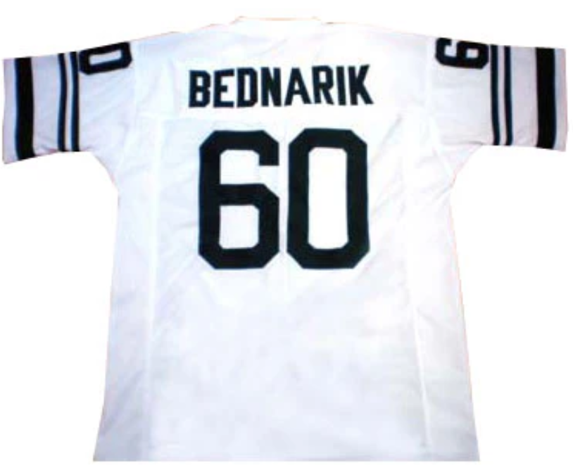 Chuck Bednarik Jersey Philadelphia Eagles Custom Throwback Football White