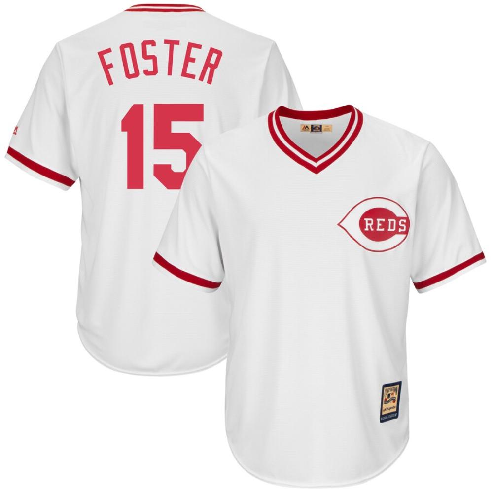 Cincinnati Reds George Foster White Throwback Pullover Jersey