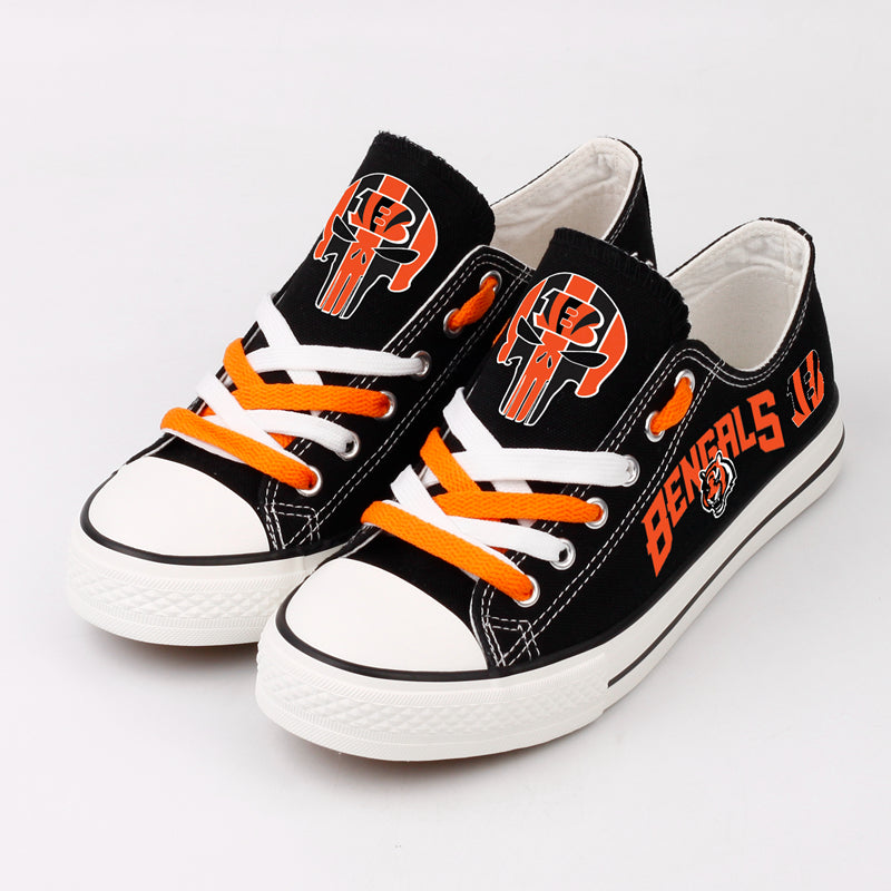 Cincinnati Bengals  Low Top Canvas Sport Sneakers Shoes For Men Women Fans