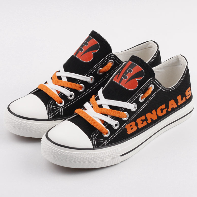 Cincinnati Bengals Low Top Canvas Sport Sneakers Shoes For Men Women Fans