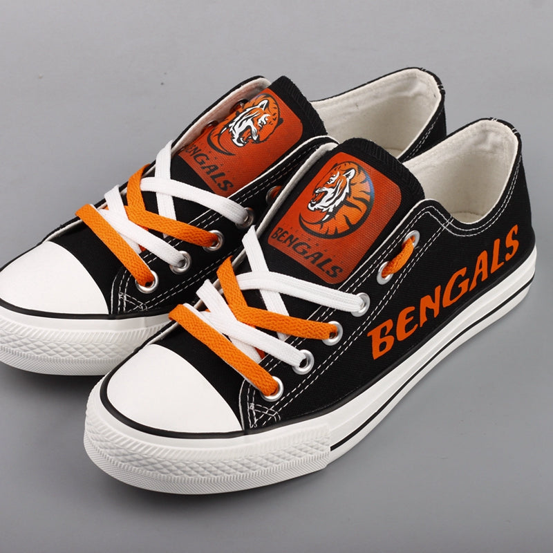 Cincinnati Bengals Low Top Canvas Sport Sneakers Shoes For Men Women Fans