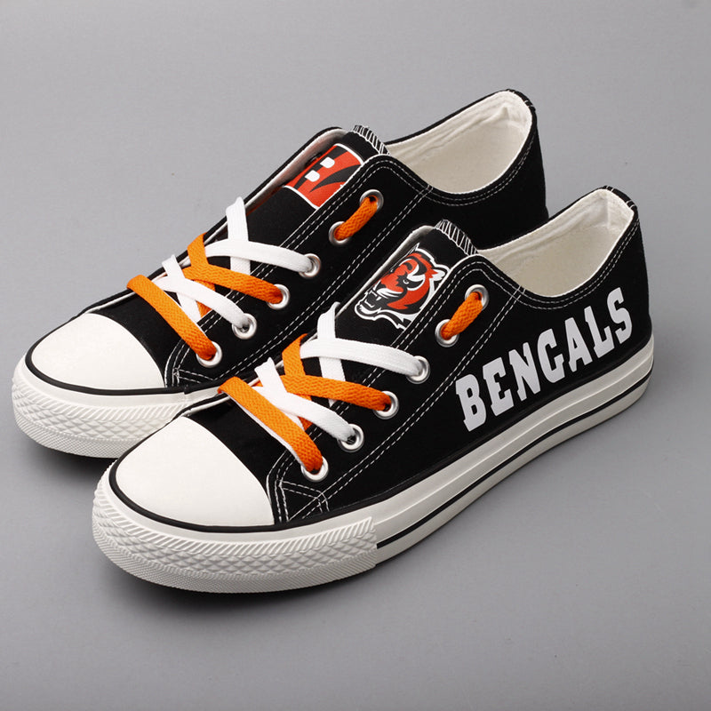 Cincinnati Bengals Low Top Canvas Sport Sneakers Shoes For Men Women Fans
