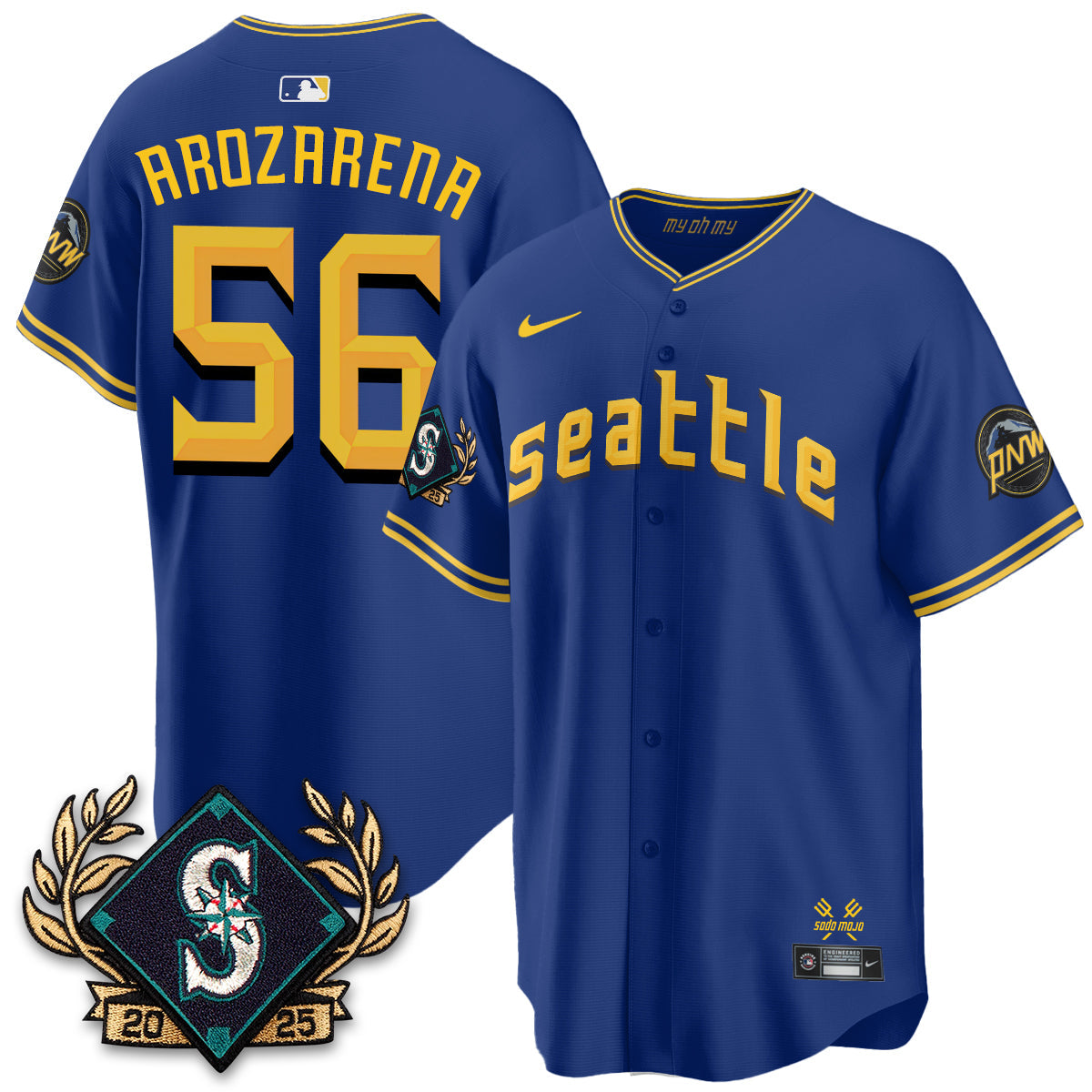 Seattle Mariners 2025 Series Champions Jersey - All Stitched