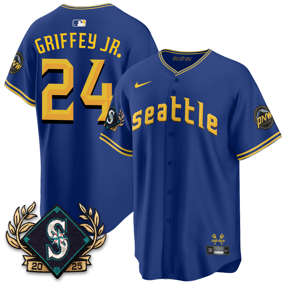 Seattle Mariners 2025 Series Champions Jersey - All Stitched