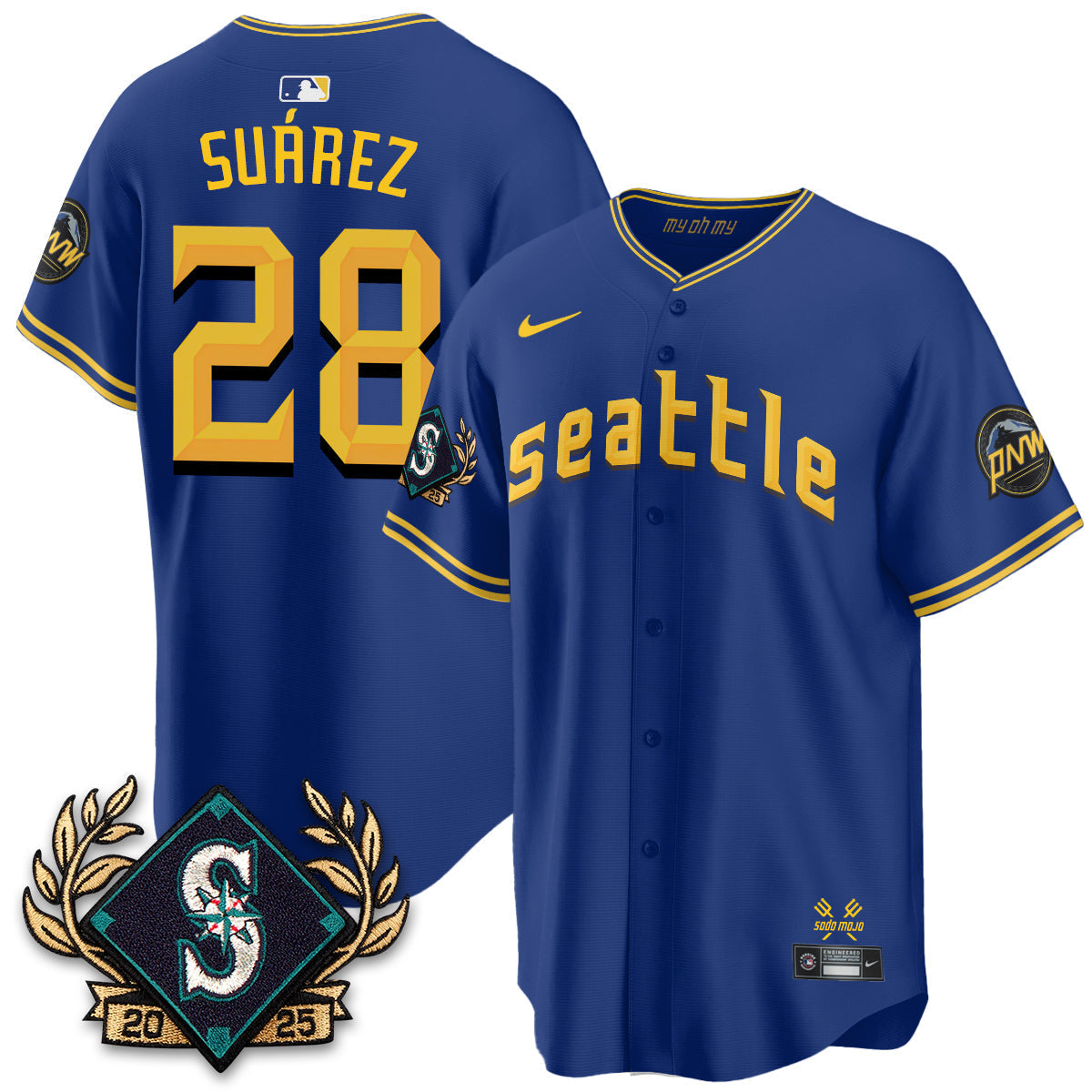 Seattle Mariners 2025 Series Champions Jersey - All Stitched