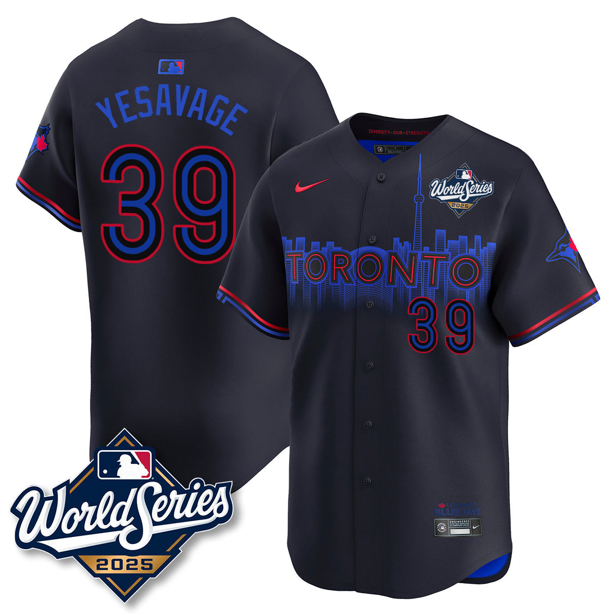 Toronto Blue Jays 2025 World Series Jersey - All Stitched