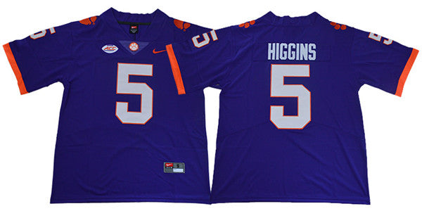 Clemson Tigers Tee Higgins Jersey #5 College Football Purple