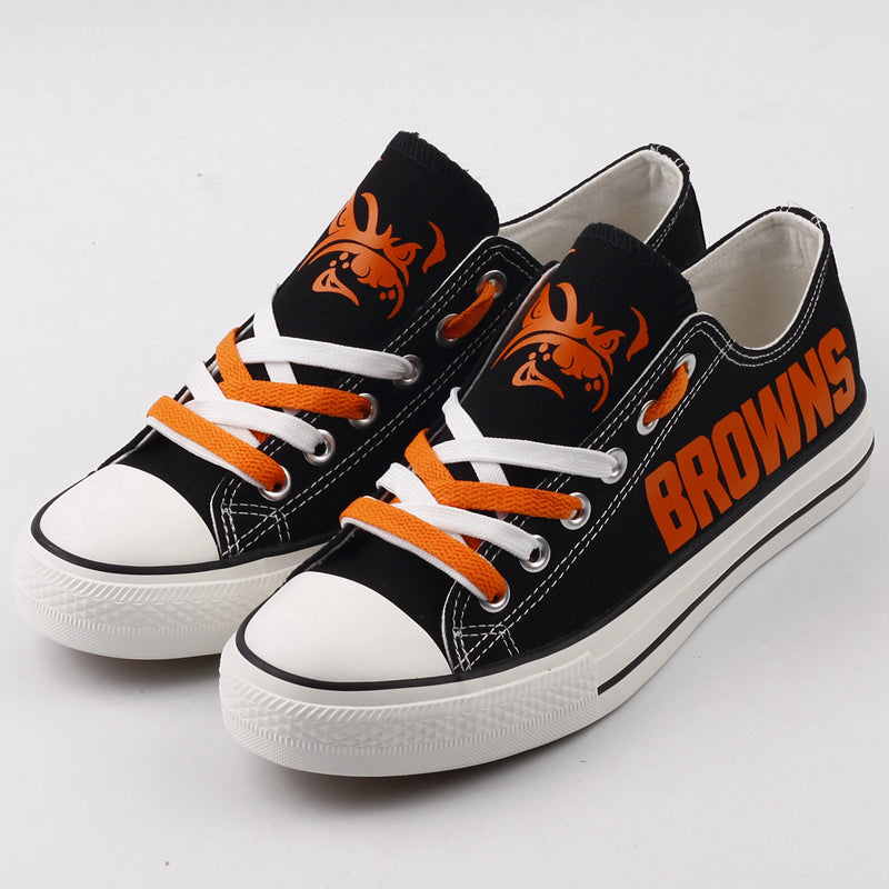 Cleveland Browns Low Top Canvas Sport Sneakers Shoes For Men Women Fans