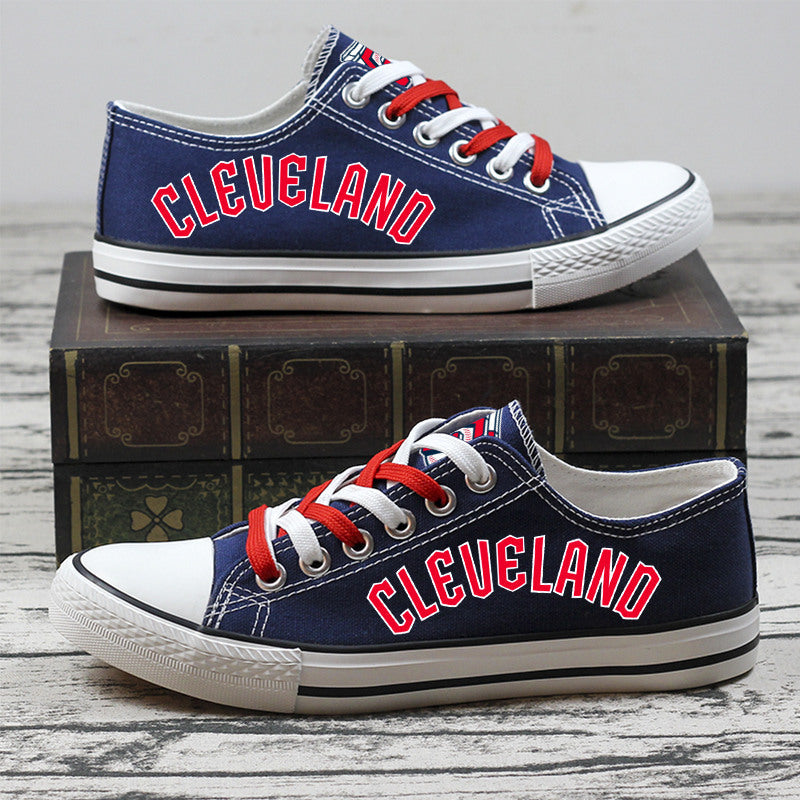 Cleveland Guardians Low Top Canvas Sport Sneakers Shoes For Men Women Fans