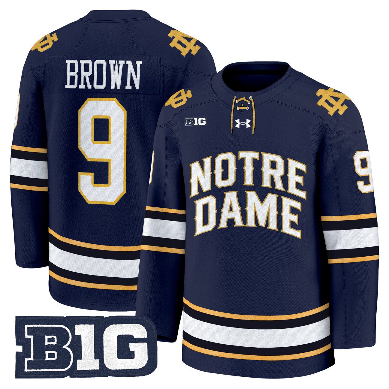 Cole Brown Jersey #9 Notre Dame Fighting Irish 2025-26 Premium Stitched