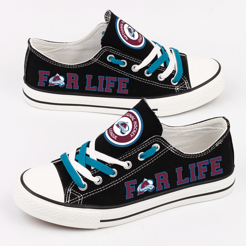 Colorado Avalanche Low Top Canvas Sport Sneakers Shoes For Men Women Fans