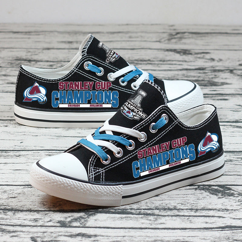 Colorado Avalanche  Low Top Canvas Sport Sneakers Shoes For Men Women Fans