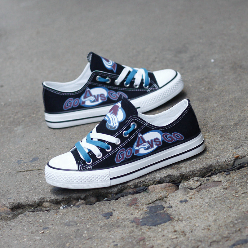 Colorado Avalanche  Low Top Canvas Sport Sneakers Shoes For Men Women Fans