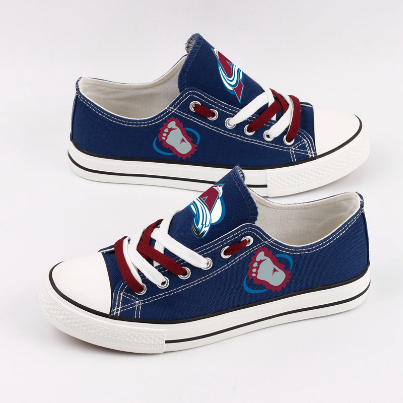 Colorado Avalanche Low Top Canvas Sport Sneakers Shoes For Men Women Fans