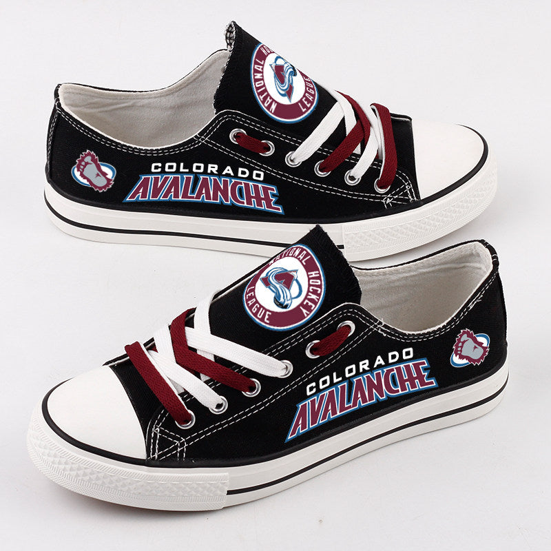 Colorado Avalanche Low Top Canvas Sport Sneakers Shoes For Men Women Fans