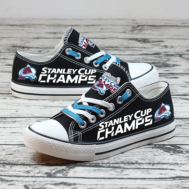 Colorado Avalanche Low Top Canvas Sport Sneakers Shoes For Men Women Fans