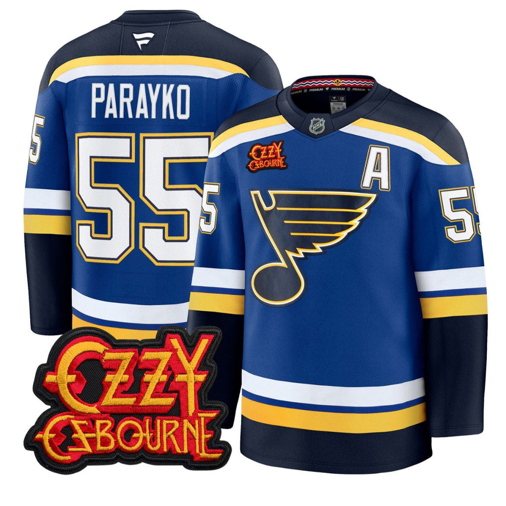Colton Parayko Jersey #55 St. Louis Blues Ozzy Osbourne Patch Stitched