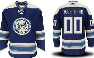 Columbus Blue Jackets Customized Blue Third Jersey