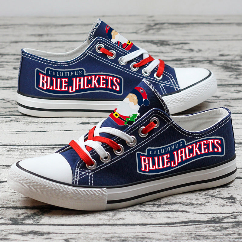 Columbus Blue Jackets Low Top Canvas Sport Sneakers Shoes For Men Women Fans